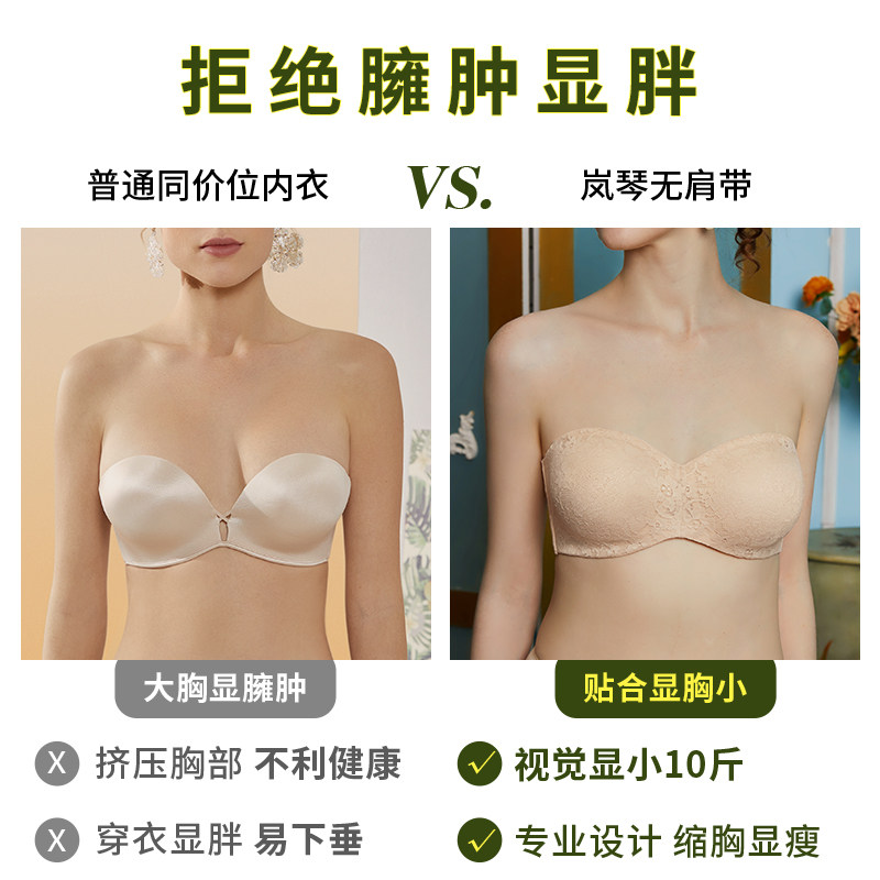岚琴大胸超薄款显小防滑胸贴乳贴 岚琴文胸