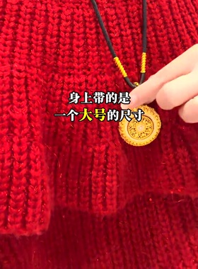 2026新款古法镂空花丝八宝罗盘可转动国潮风鎏金棕绳项链