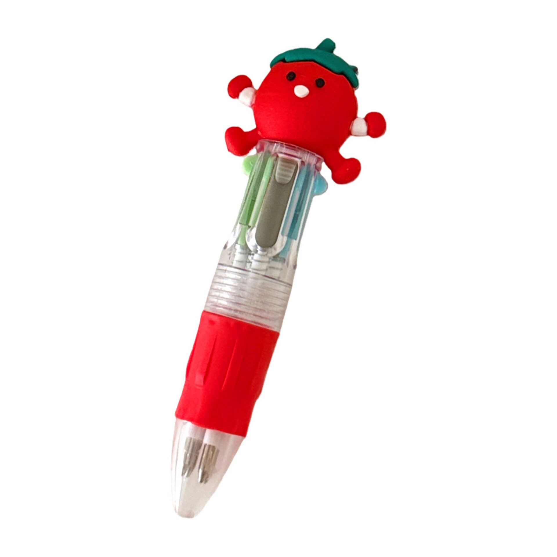 Students start school rewards small gifts fruit and vegetable mini four-color pen children's practical stationery prizes creative gifts for the whole class