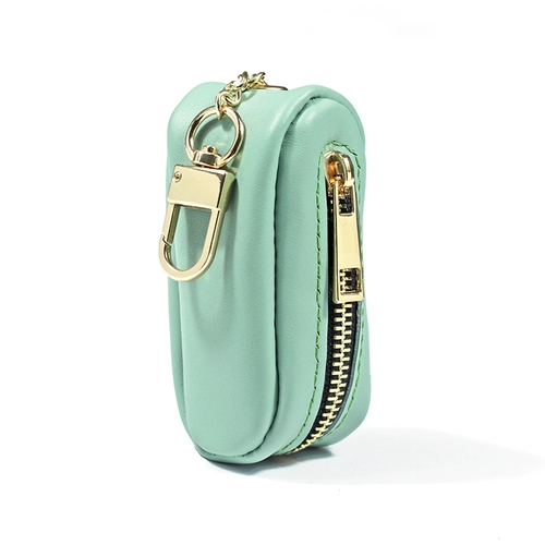 Ключница с молнией, сумка через плечо ручной работы, вместительная и большая универсальная система хранения, универсальные ключи от машины, «сделай сам», из натуральной кожи, простой и элегантный дизайн