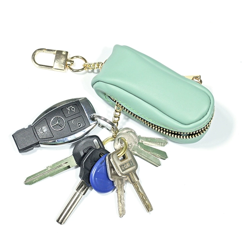 Ключница с молнией, сумка через плечо ручной работы, вместительная и большая универсальная система хранения, универсальные ключи от машины, «сделай сам», из натуральной кожи, простой и элегантный дизайн