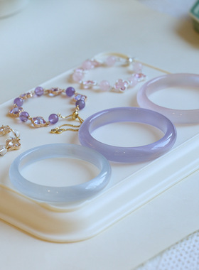 2025款高级感四叶草水晶串珠手链小众手镯女马粉粉黛佳人猫眼手串