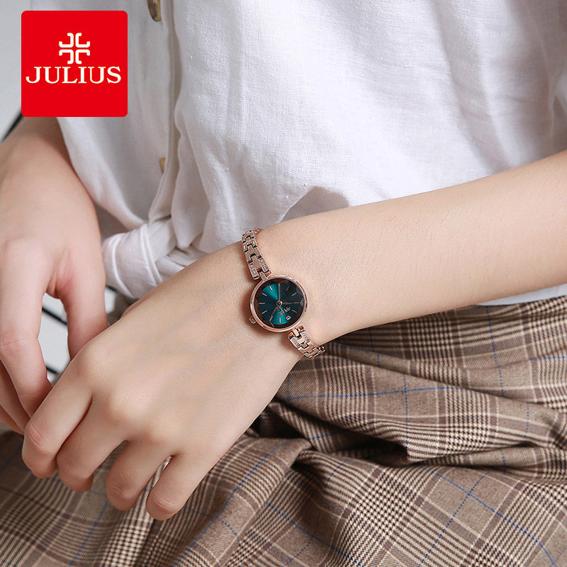 聚利时链带手表女中学生韩版简约时尚新款潮流防水石英表1103