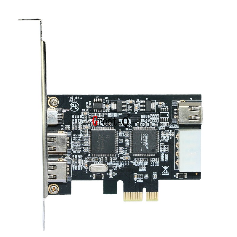 台式机PCI-E1394卡 DV HDV高清视频采集卡火线卡PCIE1X接口TI芯片-图0