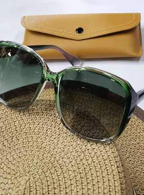 大脸韩版偏光渐进不规则太阳镜