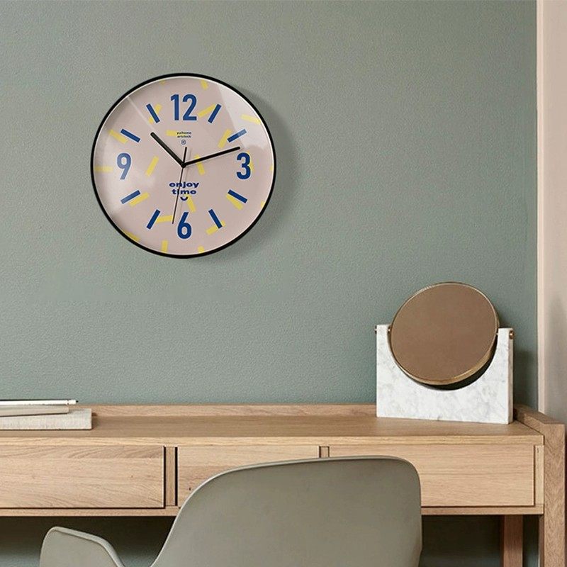 多彩艺术挂钟现代简约家用钟饰客厅餐厅轻奢时尚扫秒静音极简钟,淘宝优惠券,粉丝福利购,淘宝优惠卷