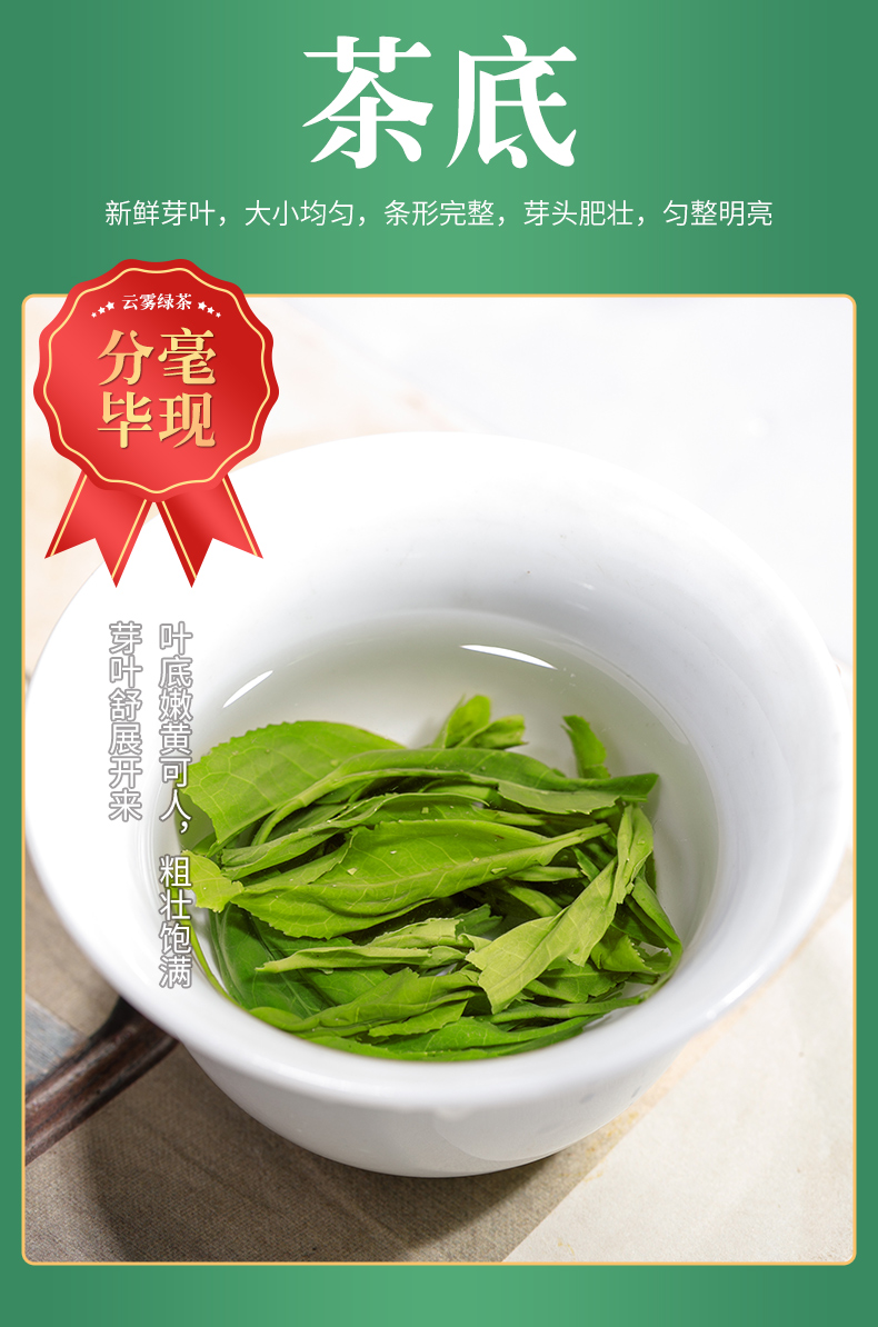 铁盒 绿茶新茶毛尖茶日照充足高山云雾浓香型袋装礼盒装150g - 图2