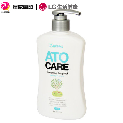 韩国LG进口AtoCare贝比恩思婴儿儿童滋养洗发沐浴露二合一270ml