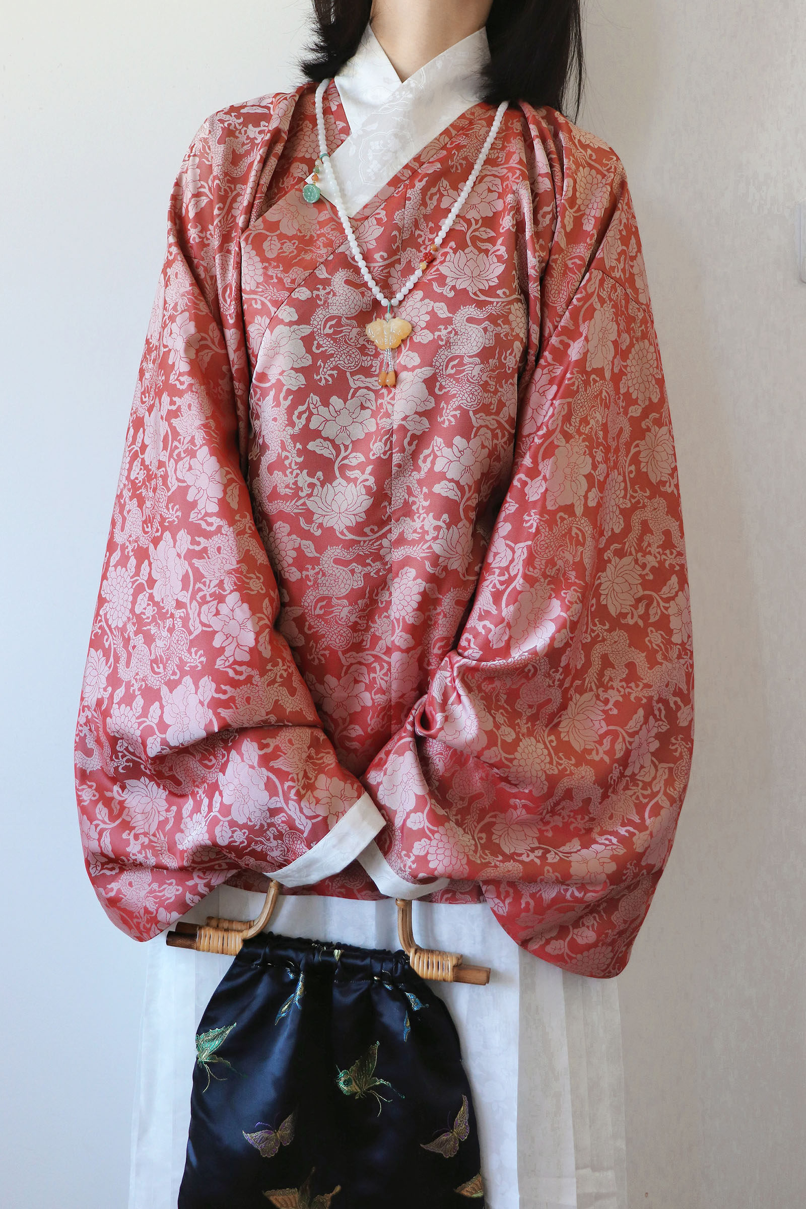 裳裳者华 游龙穿花 明制暗纹直领大襟交领琵琶袖短衫夹衣春秋汉服,淘宝优惠券,粉丝福利购,淘宝优惠卷