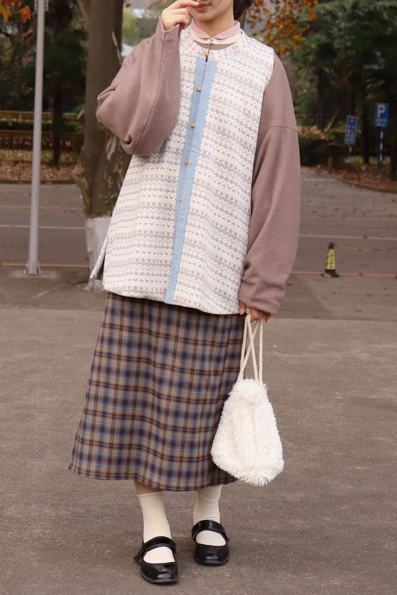 裳裳者华 松露 春秋冬汉服明制立领针织毛呢对襟弓袋袖短袄日常,淘宝优惠券,粉丝福利购,淘宝优惠卷