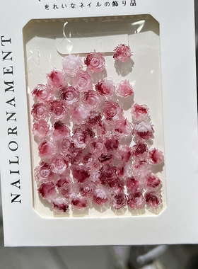 新款美甲月季玫瑰花朵指甲饰品