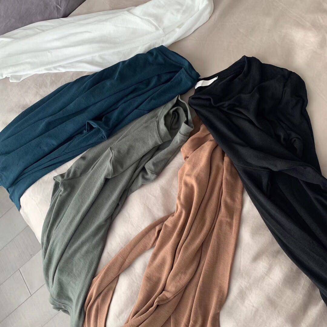 new girl自制韩版六色圆领t打底衫 N G 精品女装时尚套装