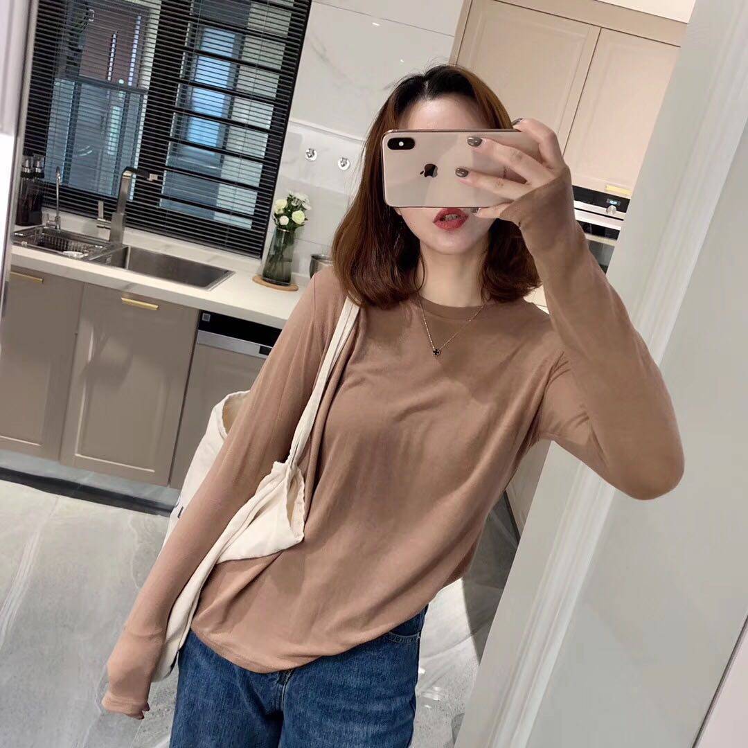 new girl自制韩版六色圆领t打底衫 N G 精品女装时尚套装