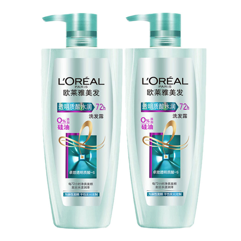 欧莱雅透明质酸无硅油温和去头屑 loreal欧莱雅欧美斯洗发水