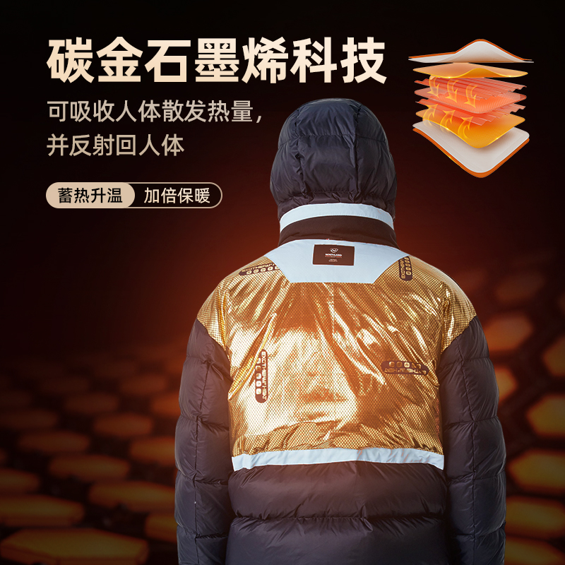 诺诗兰羽绒服户外男女防泼水防风高充绒加厚三防保暖抗寒鹅绒服