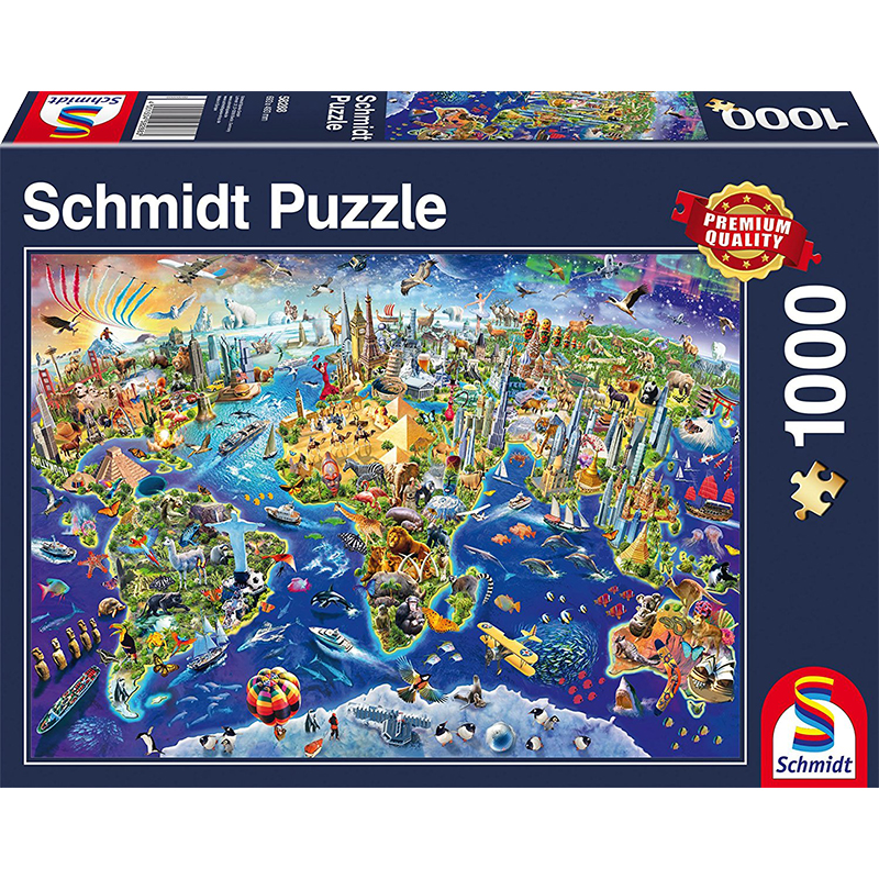 现货Schmidt世界地标拼图1000片德国进口成人益智玩具成年潮玩-图3