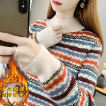Upper clothes new high-end autumn and winter womens clothing wool weave minus 20 Dongguan grooming sweaters full 200 of outwear big lang v. v
