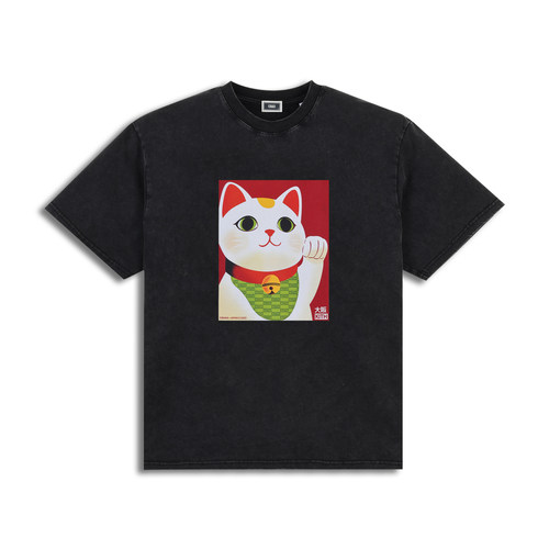 KITH 25SS Osaka大阪开业限定招财猫可爱印花短袖水洗T恤纯棉Tee - 图3