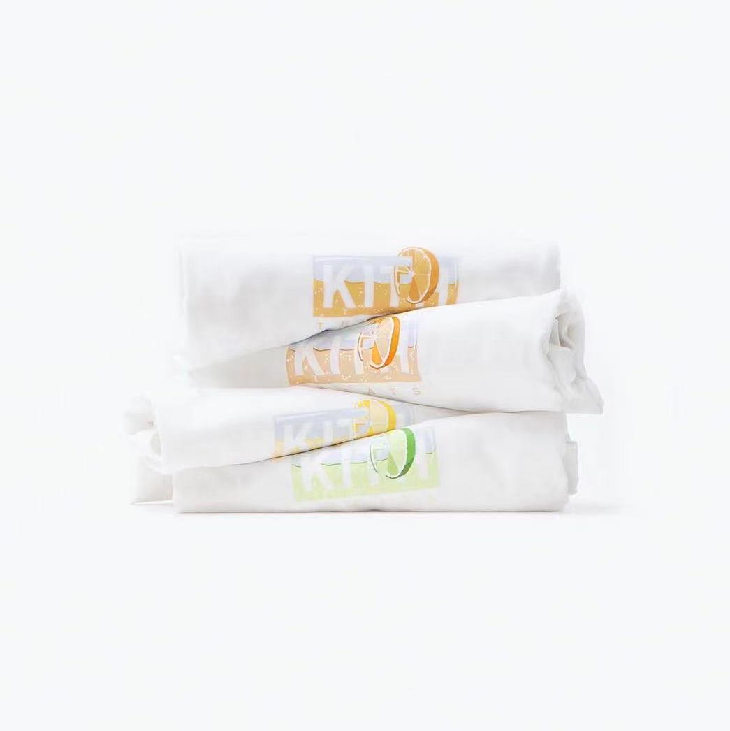 Kith Treats Box logo Tee 柠檬水果印花休闲宽松男女短袖T恤情侣 - 图0