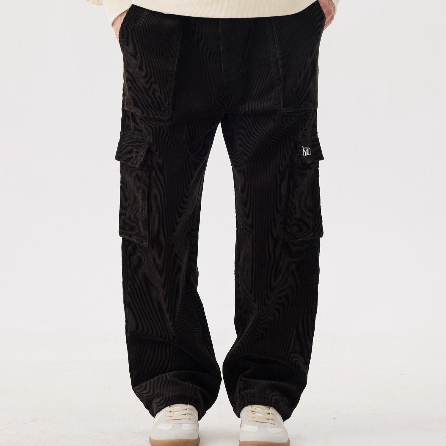 KITH刺绣多口袋工装裤男冬季保暖日系复古重磅灯芯绒直筒休闲长裤,淘宝优惠券,粉丝福利购,淘宝优惠卷