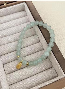 孙千同款手链烟火人家孙千陶姝娜同款玉石手串绿色新中式串珠手链