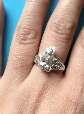 貔貅银戒指男女999纯银财.平安