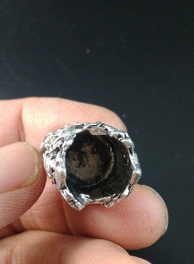 养殖角套野猪牙套獠牙角套挂饰 藏银配件图腾牙吊坠虎牙包银套饰