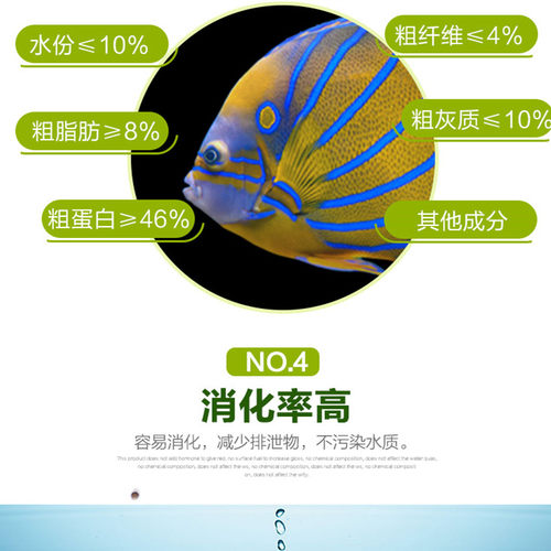 百因美海水鱼缓沉颗粒饲料小丑鱼黄金吊蓝吊神仙增艳鱼粮增色包邮 - 图2
