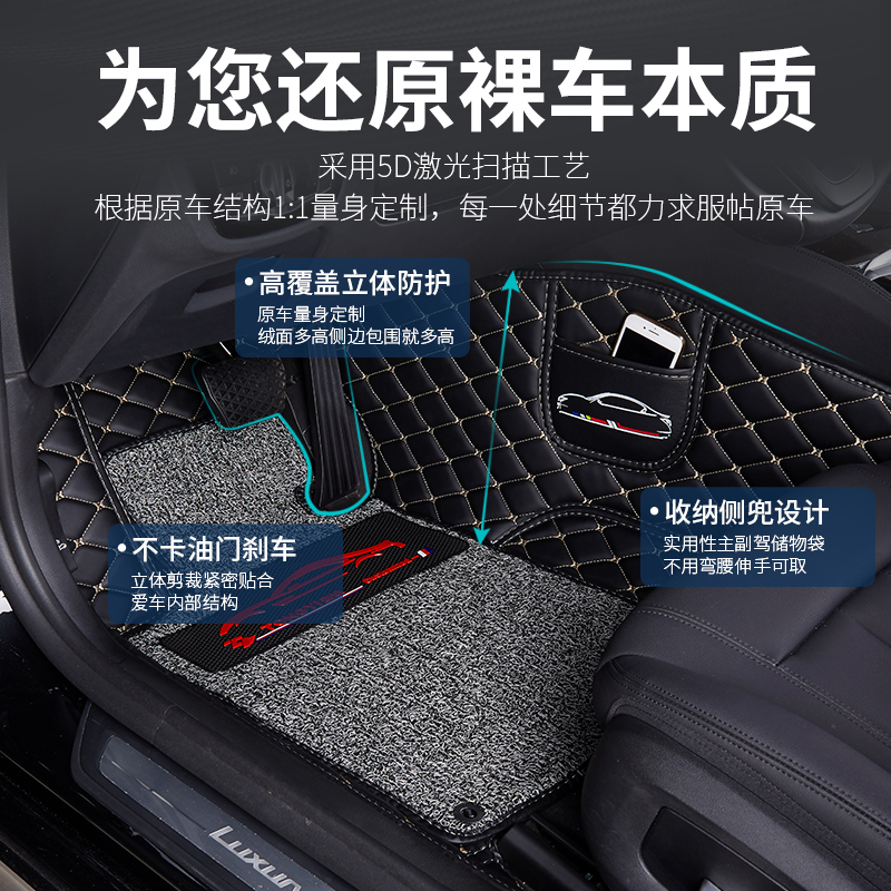 2019款大通上汽MAXUS D60脚垫专用大全包围汽车脚垫丝圈地毯改装 - 图1