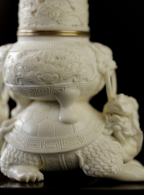 鹿角新中式玄武龙龟檀香沉香炉