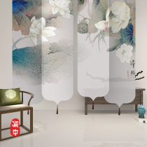 Nouveau style chinois Zen Curtains Salle de rideaux Salle de thé Salle de thé Salle de thé Xuanguan Screen Curtain Courtain de rideau de rideaux Découpage Décoratif Door Curtain Lotus Flowers