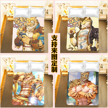 DIY home with large cat perimeter fürry beast bed linen covered with tiger master clouded leopard stone tiger student single dorm bed by single