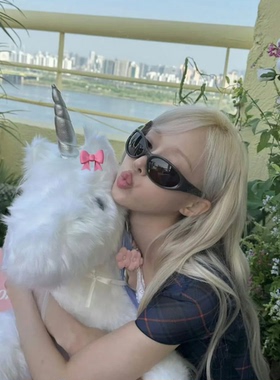 gm配饰可换Y2K墨镜弧形未来科技感辣妹网红时髦骑行款太阳镜男女