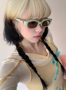 gm蝴蝶结可换配饰墨镜猫眼女潮小脸凹造型Jennie联名高级感太阳镜