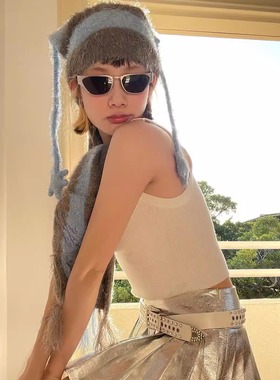 未来感欧美风墨镜女ins凹造型防晒小众高级感时髦辣妹太阳镜个性