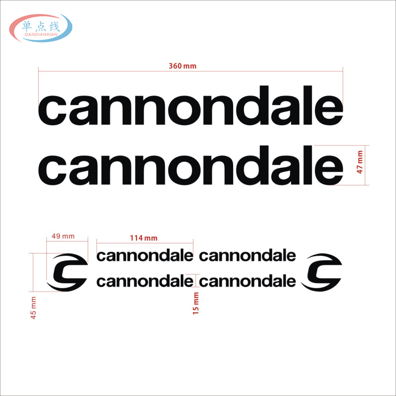 新佳能戴尔cannondale自行车贴标车架防水转印贴纸DIY装饰贴花-图0