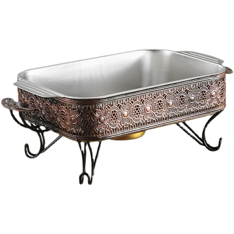 不锈钢烤鱼炉酒精干锅炉海鲜大咖龙虾拼盘炉创意长方形平底托盘,淘宝优惠券,粉丝福利购,淘宝优惠卷