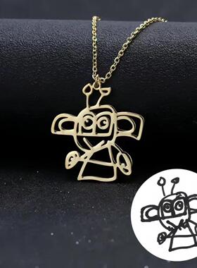 项链DIY礼物儿童绘画扣