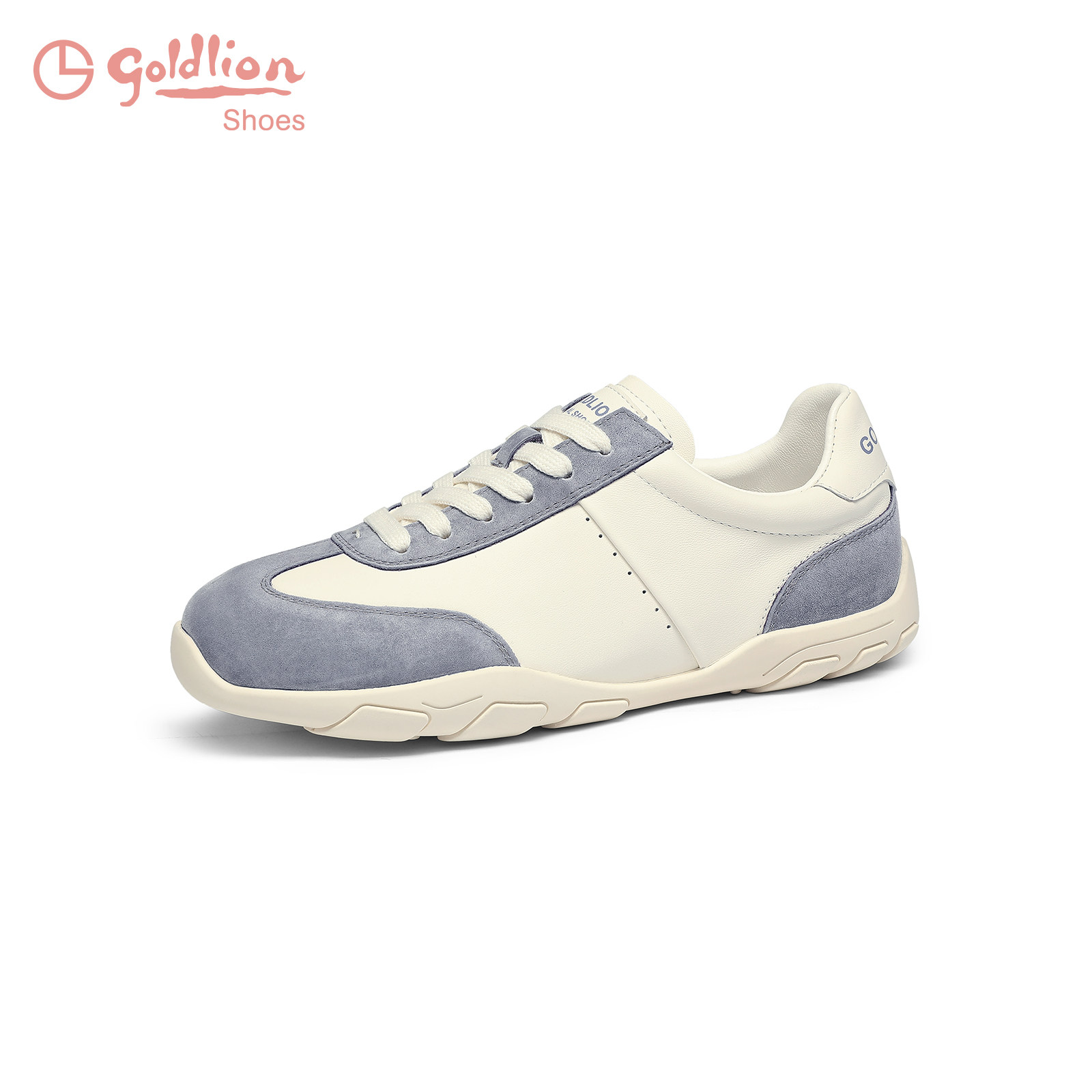 金利来撞色板鞋春季新款女鞋百搭软皮休闲运动平底小白鞋女德训鞋,淘宝优惠券,粉丝福利购,淘宝优惠卷