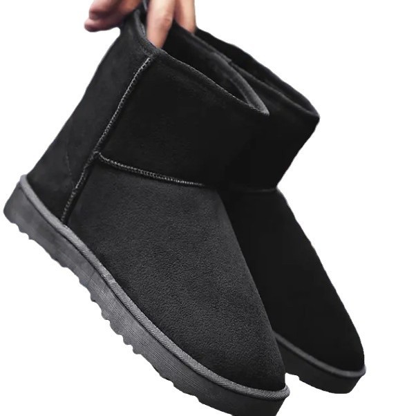 雪地靴冬季情侣款加绒加厚棉鞋高帮套脚棉靴百搭户外加棉保暖男鞋 - 图3