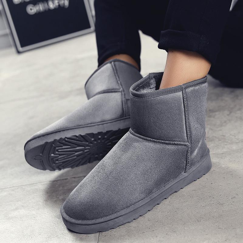 雪地靴冬季情侣款加绒加厚棉鞋高帮套脚棉靴百搭户外加棉保暖男鞋 - 图2