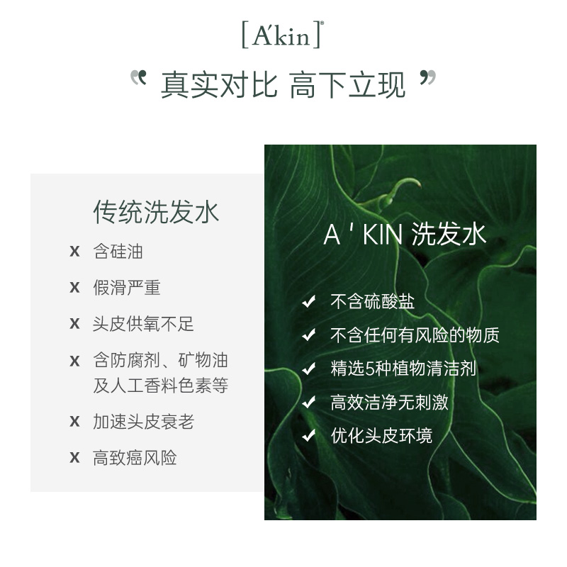 Akin澳洲进口柠檬草深层控油洗发水500ml 无硅油植物精油洗发露 - 图2