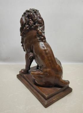 纯铜狮王客厅书房装饰工艺品