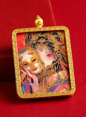 手绘描金唐卡嘎呜盒扎基