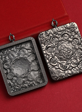 单面唐卡盒子吊坠壳子藏