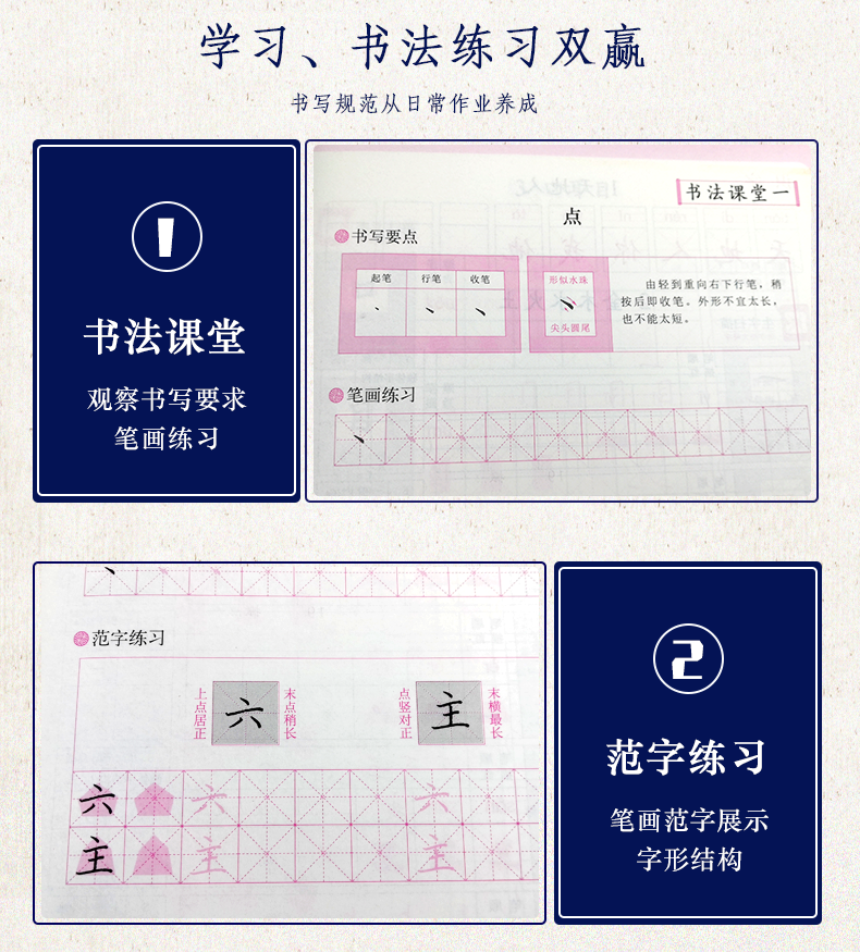 好字行天下字帖一二年级 三四五六年级上册下册练字帖小学生1-6年级同步练字本儿童楷书部编人教版全国通用版推荐老师一笔写字专练 - 图0