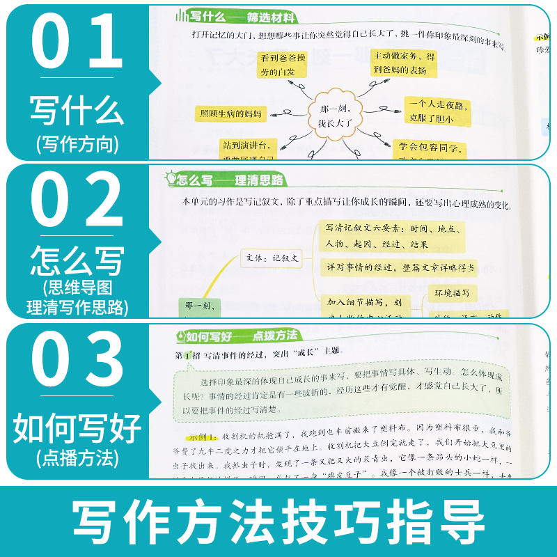 五年级同步作文 上册下册人教版2024小学生写作技巧辅导能力提升精选范文大全仿写5年级作文书黄冈开心优秀作文选必读课外书籍阅读 - 图2