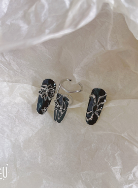 BOBO原创小众穿戴指甲戒指护甲神器护指套暗黑个性辣妹美甲开口戒