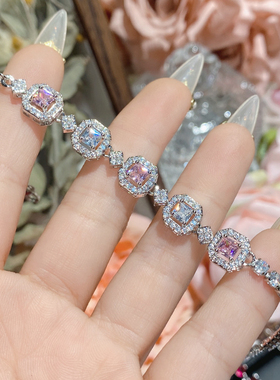 捡漏清仓 法式宫廷风镶钻几何手链华丽气质手环精致公主风手链