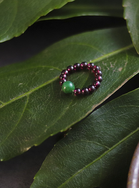 弹力线翡翠玉石学生光面脚趾戒指